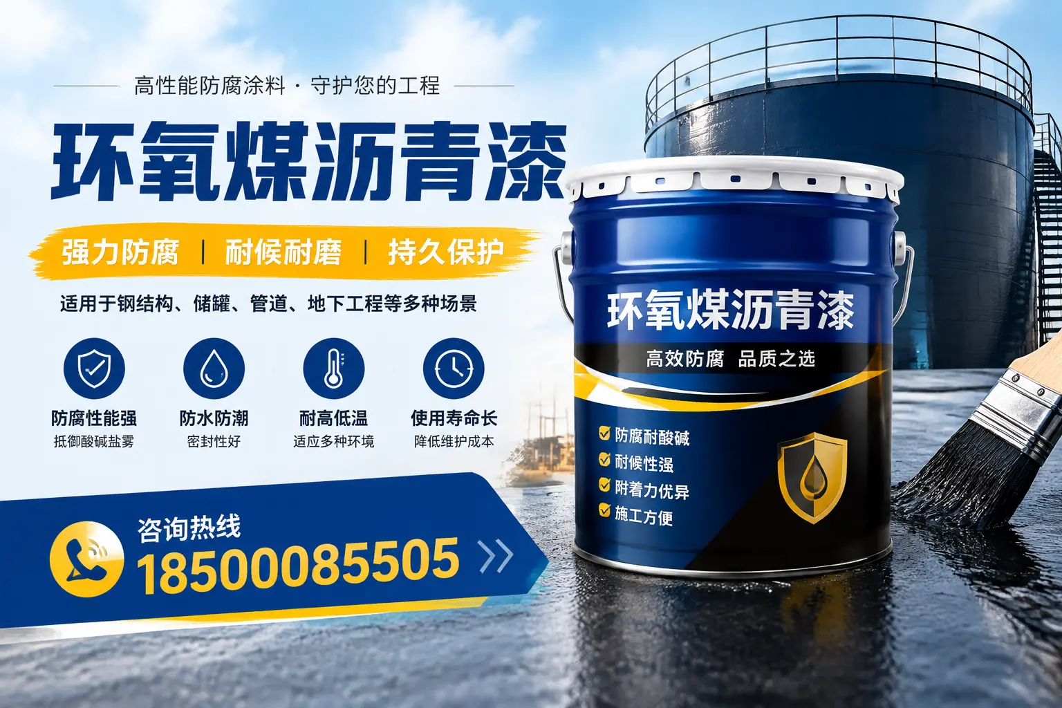 环氧煤沥青漆在工业中的应用，承德企业的选择